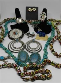 Vintage turquoise & native American jewelry