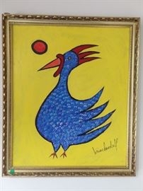 Artist signed "Blue Turkey", by Brian Dowdall.