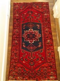 Vintage hand woven Persian Viss rug, 100% wool face, measures 3' 5" x 6' 5".