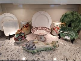 Nice collection of European porcelains - love the fish server!