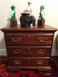 Two drawer mahogany side table.