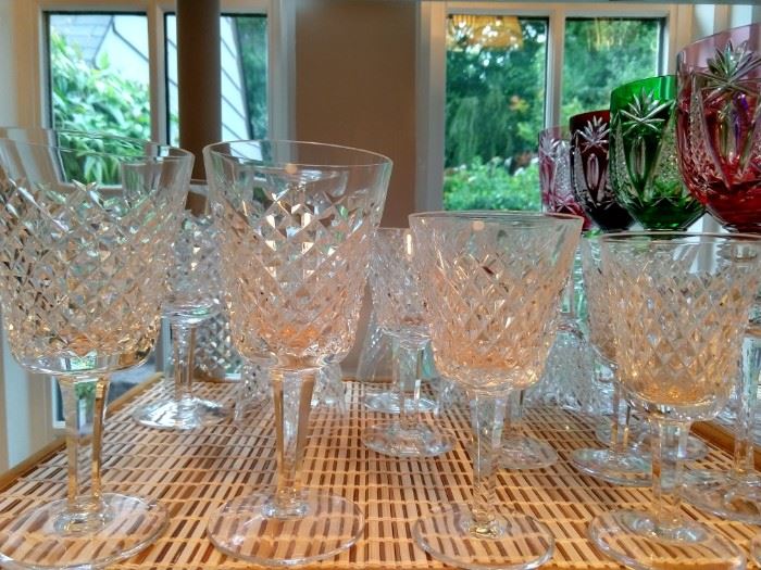 30-piece set of Waterford "Alana" cut crystal stemware.