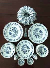 60-Piece set Blue Danube china.