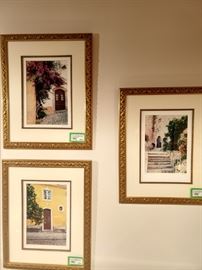 Set/6 nicely framed/matted original photographs of the doors of Europe, by Joe Don Willis.