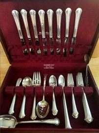 51-piece set of sterling flatware, "Chippendale", by Towle.