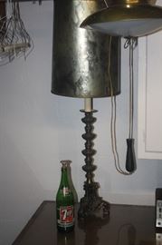 TABLE LAMP AND PULL DOWN HANGING LAMP