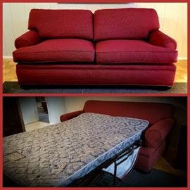High quality modern style burgundy sofa/sleeper