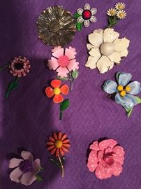 Vintage flower pins