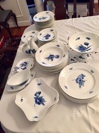 Royal Copenhagen blue flower braided dish set