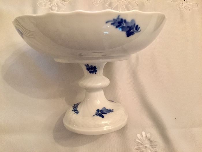 Royal Copenhagen Blue Flower pedestal bowl