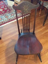 Rocking chair inlaid