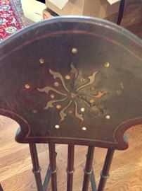 Inlaid detail rocking chair