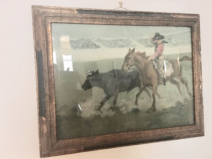 Charles Simpson "Cowboy Chasing Steer"