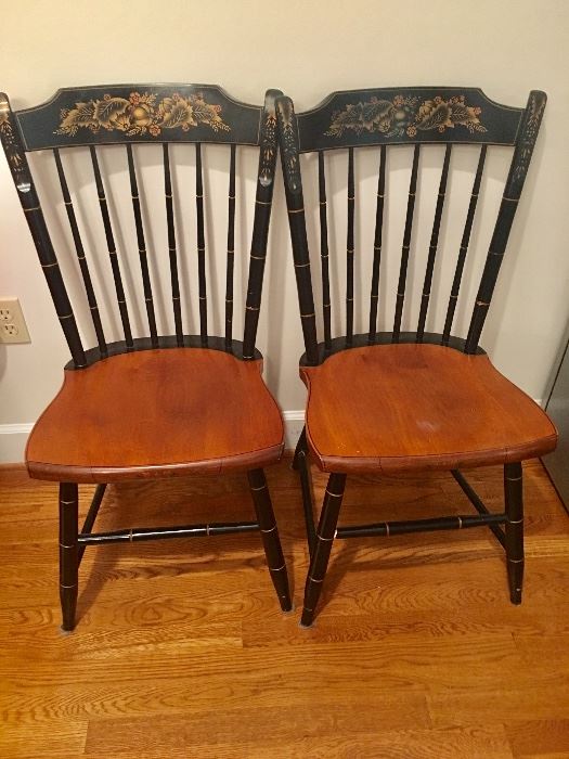 Six Hitchcock chairs