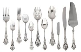 Lot 19 An American sterling silver part flatware service for twelve  
By Tuttle Silversmiths, Boston, MA, fourth-quarter 20th century 