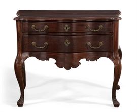 Lot 46 A Portuguese Rococo serpentine side table 
second half 18th century 