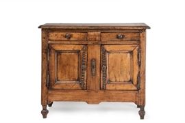 Lot 80 A French provincial walnut miniature buffet 
circa 1800 