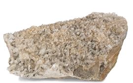 Lot 97 A large Houndstooth Calcite Cluster on matrix 
height 19in (48.25cm); length 46 1/2in (118cm); width 33in (84cm) 