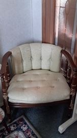 Vintage tufted chair.