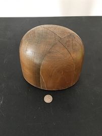Vintage wood hat block mold form, size 6 1/4. (2)