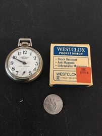  Vintage Westclox Pocket Watch.