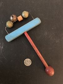 Antique hand made baby rattle.