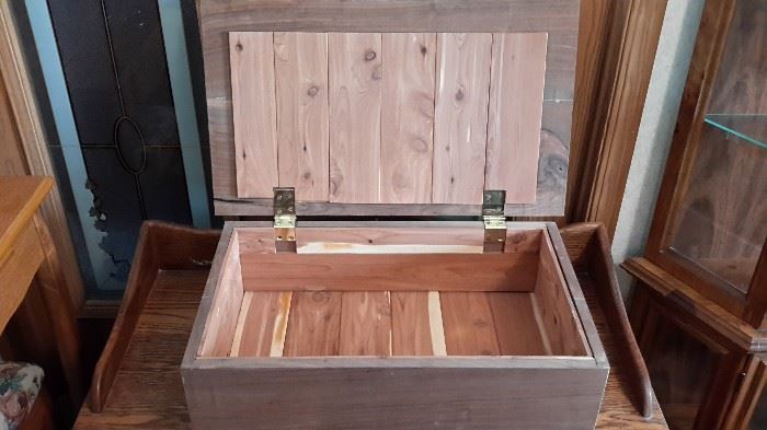 Cedar lined storage box.