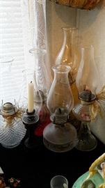 Oil lamps.