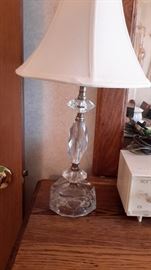Heavy glass lamps, vintage (2).