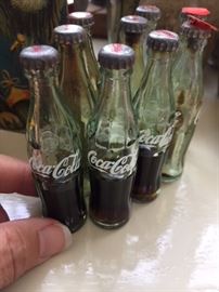 Vintage mini Coco-Cola bottles
