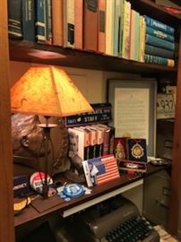 Large collection of vintage political books and memorabilia