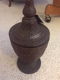 Antique rope twine urn
