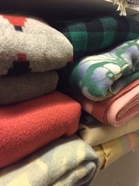 Nice collection of vintage and antique wool blankets