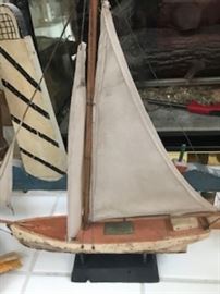 Vintage folk art sailboat
