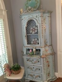 Antique French painted secretary/escritoire.