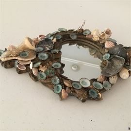 Vintage shell mirror