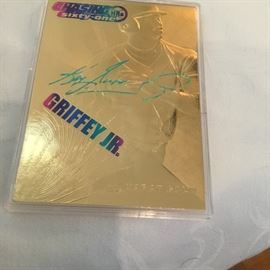 Ken Griffey signed gold card.