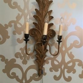 One of a pair of sconces.