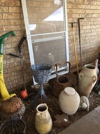 New window,vases, yard decor