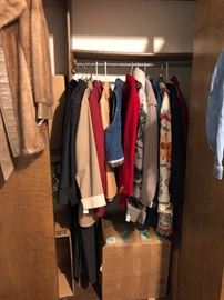 Coats and sweaters for winter's a- coming