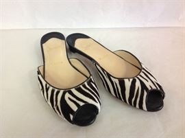 Christian Louboutin  Vero Cuoio real Italian leather sz 40 Zebra Flats 