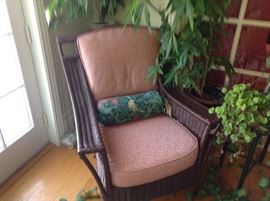 Antique sturdy wicker chair