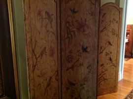Hand painted bird screen