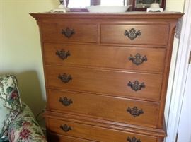 Chest on chest vintage dresser