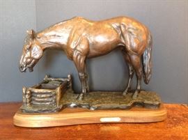 Jeff Wolf Bronze Horse Statue 1 Sheridans Boutique Home Consignment