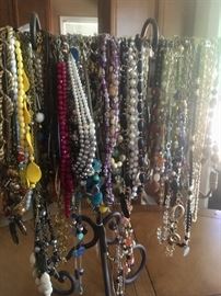 There is a large selection of jewelry