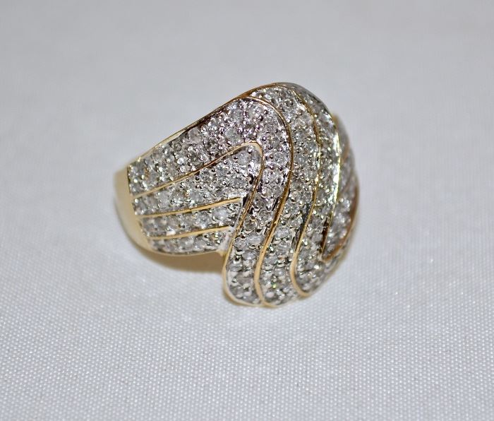 Diamond Cluster Gold ring