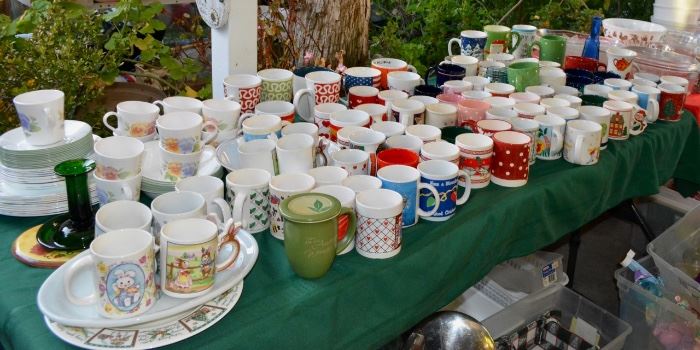 FULL Table of Coffee Mugs