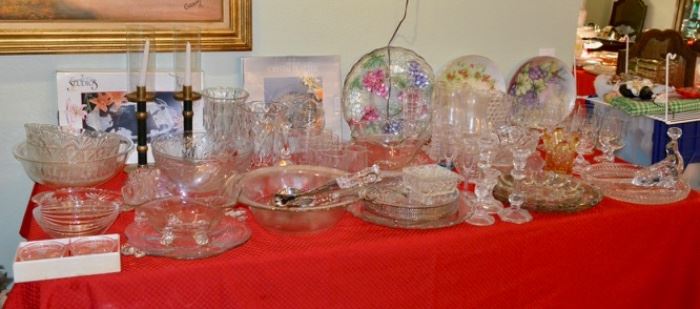 Tables FULL of vintage Ceramics and Glassware