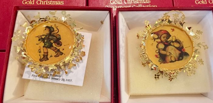 Hummel Gold Christmas Ornaments
